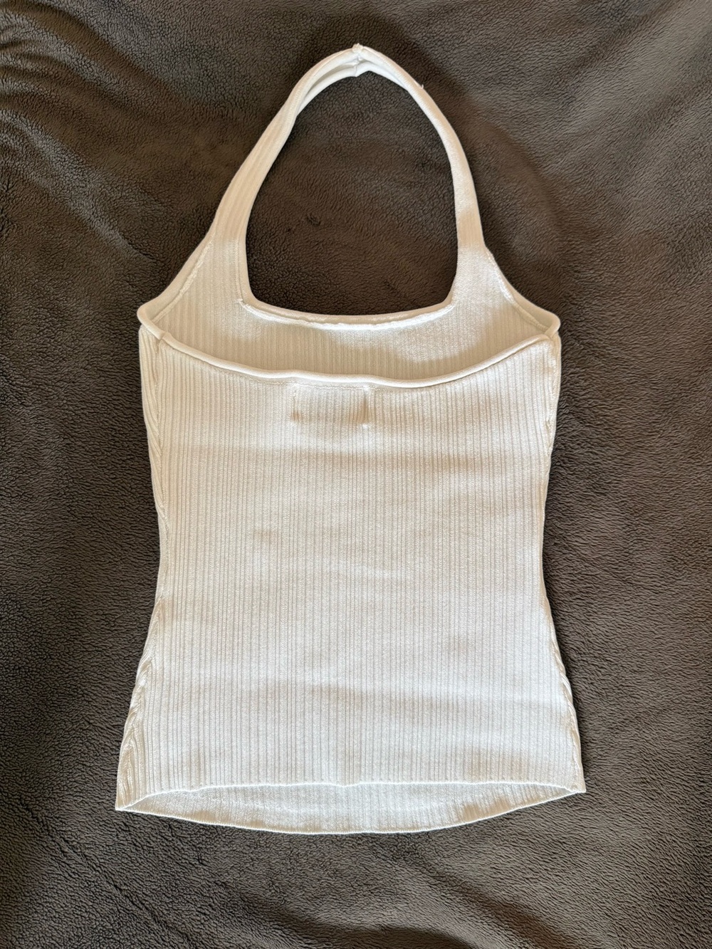 DISSH White Ribbed Halter Tank Top - Picture 2 of 4